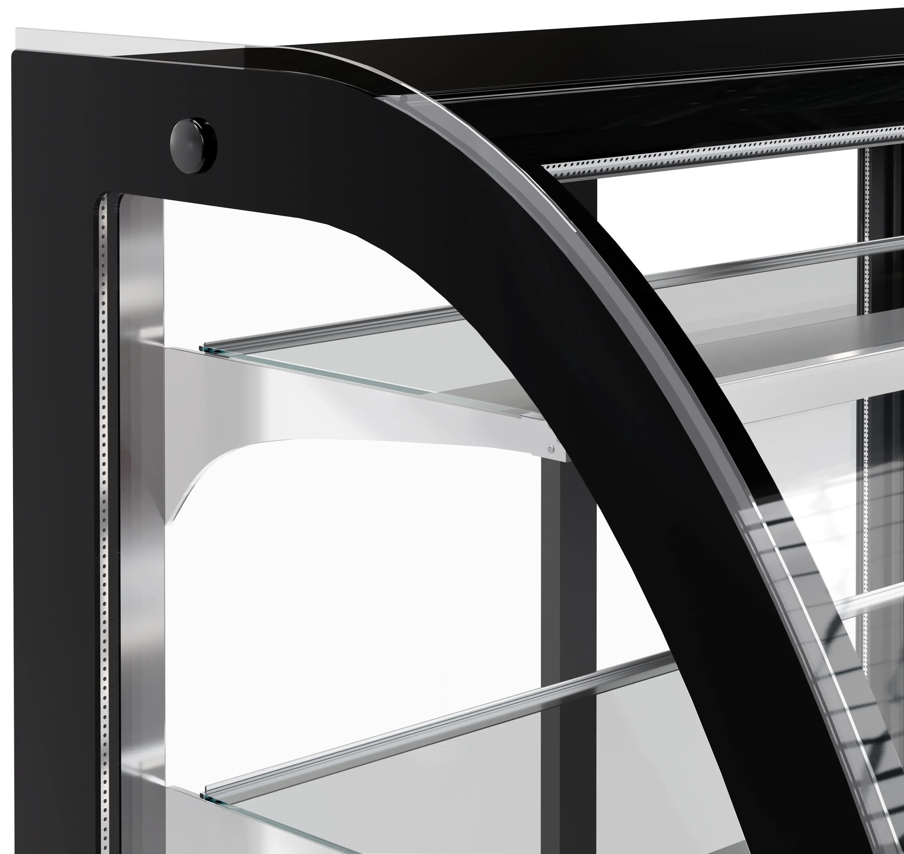 Vitrina frigorifica de patiserie GGM Gastro KTH12713R (Black/Inox) - 5