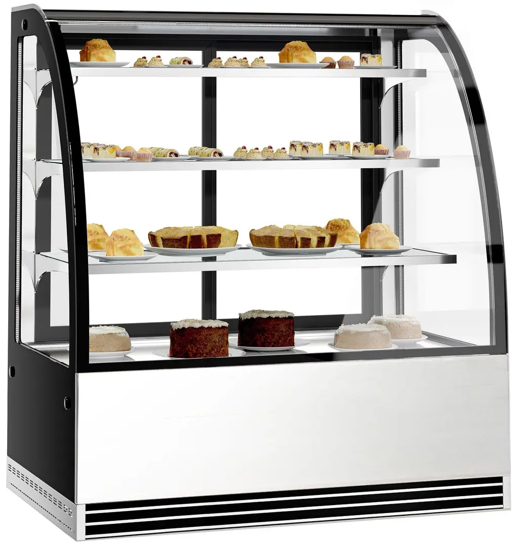 Vitrina frigorifica de patiserie GGM Gastro KTH12713R (Black/Inox)