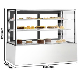 Vitrina frigorifica de patiserie GGM Gastro KTH15712A (Inox) Thumb