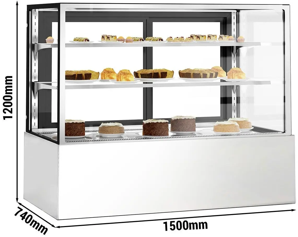 Vitrina frigorifica de patiserie GGM Gastro KTH15712A (Inox) - 9