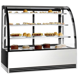 Vitrina frigorifica de patiserie GGM Gastro KTH15713R (Black/Inox)