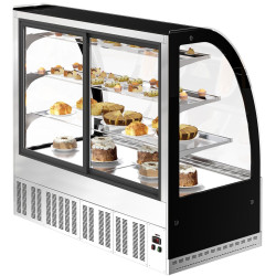 Vitrina frigorifica de patiserie GGM Gastro KTH15713R (Black/Inox) Thumb