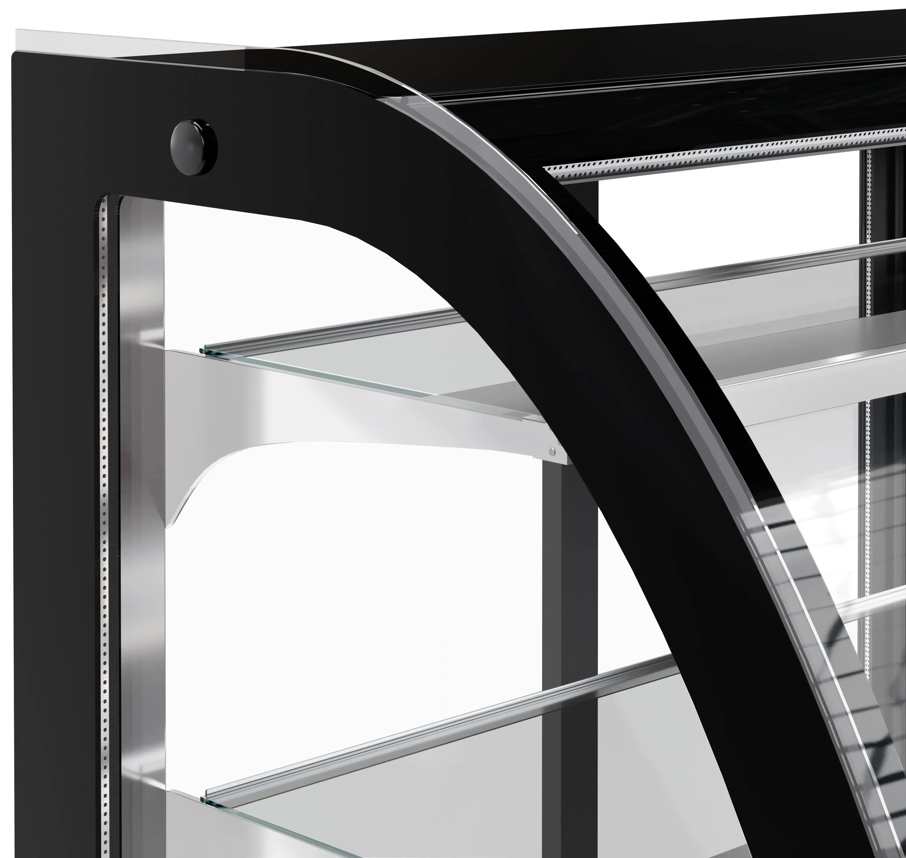 Vitrina frigorifica de patiserie GGM Gastro KTH15713R (Black/Inox) - 5