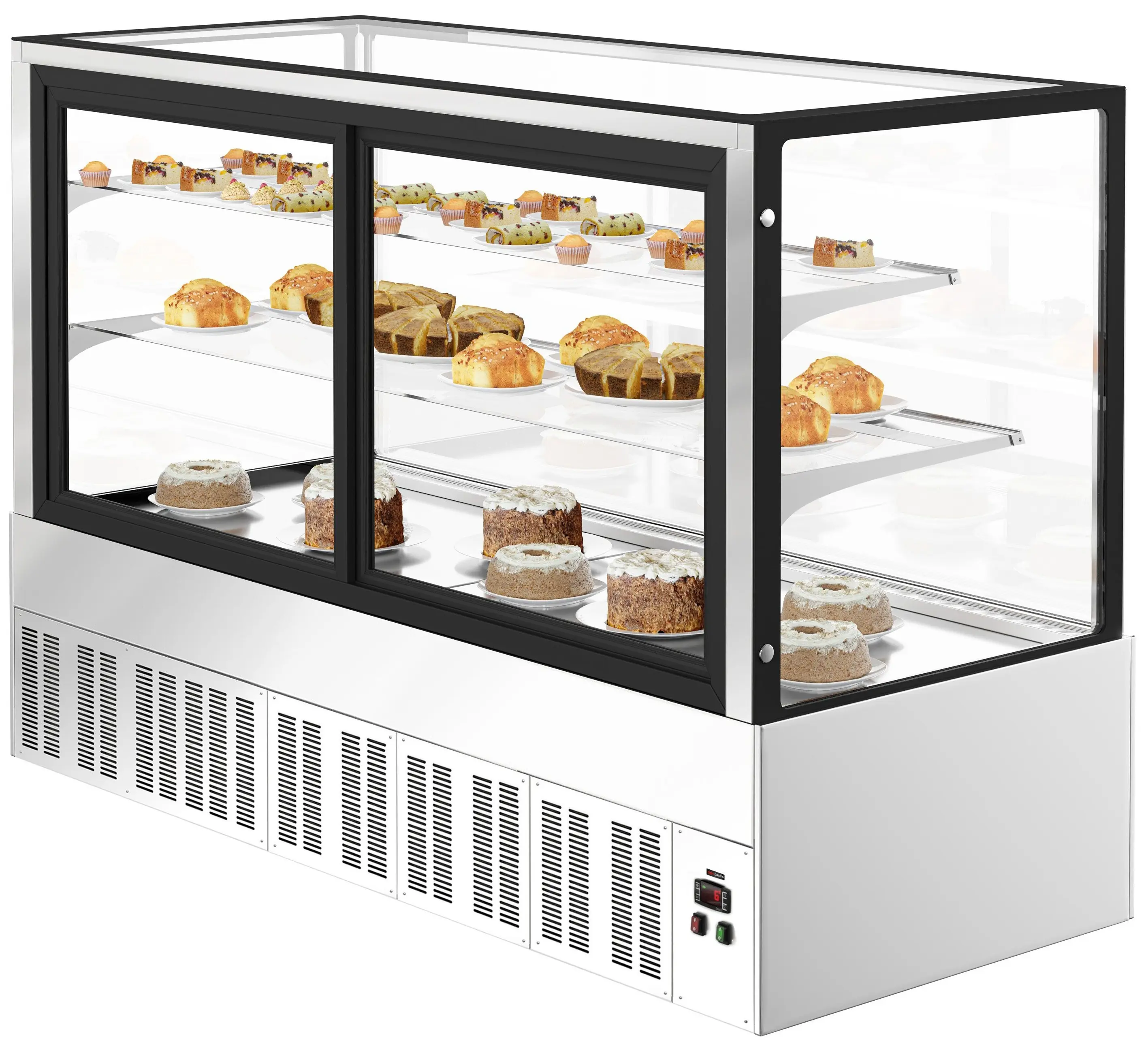 Vitrina frigorifica de patiserie GGM Gastro KTH18712A (Inox) - 4