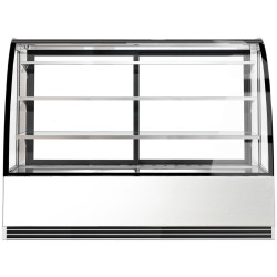 Кондитерская холодильная витрина GGM Gastro KTH18713R (Black/Inox) Thumb