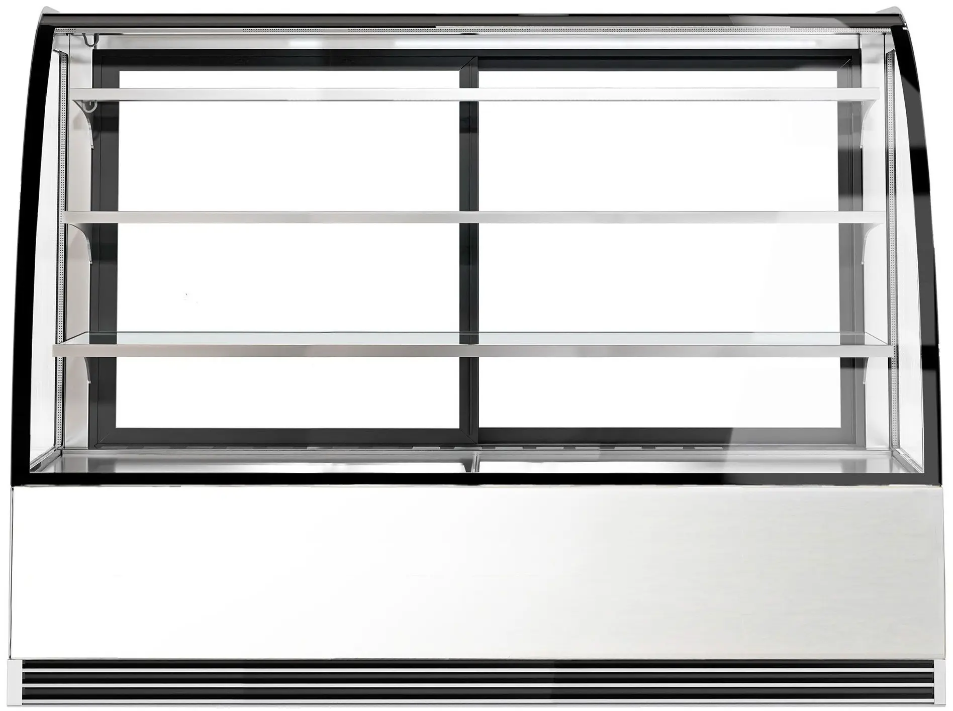 Кондитерская холодильная витрина GGM Gastro KTH18713R (Black/Inox) - 2