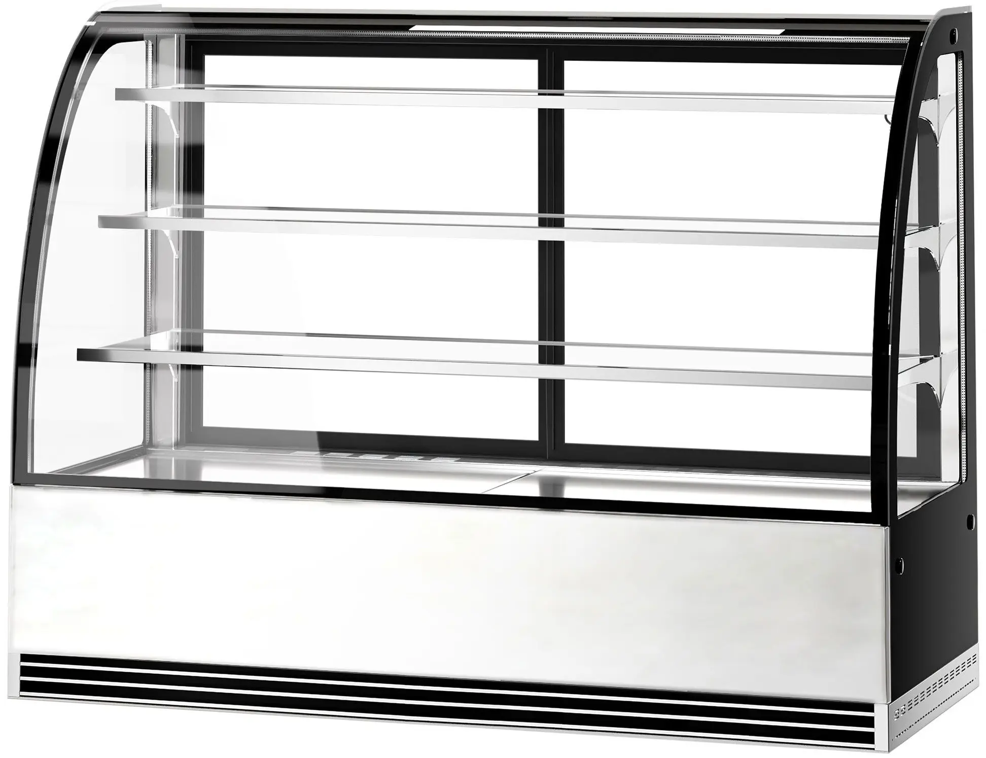 Кондитерская холодильная витрина GGM Gastro KTH18713R (Black/Inox) - 3