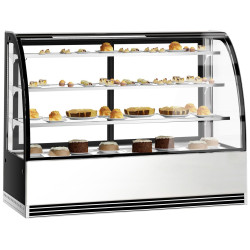 Vitrina frigorifica de patiserie GGM Gastro KTH18713R (Black/Inox)