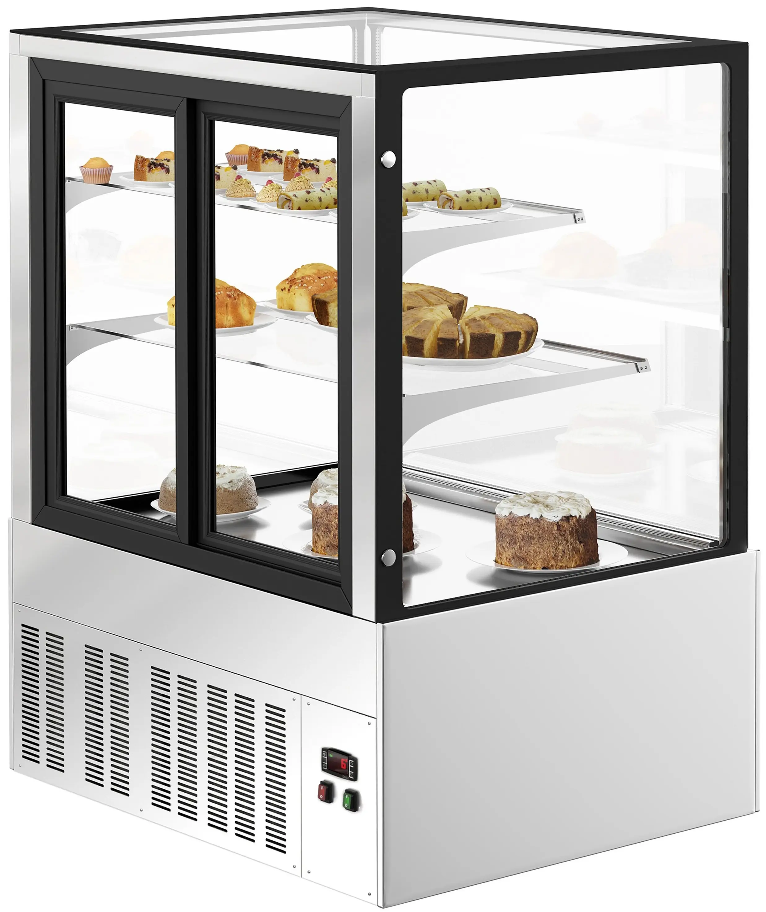 Vitrina frigorifica de patiserie GGM Gastro KTH9712A (Inox) - 4