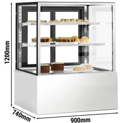 Vitrina frigorifica de patiserie GGM Gastro KTH9712A (Inox) Thumb