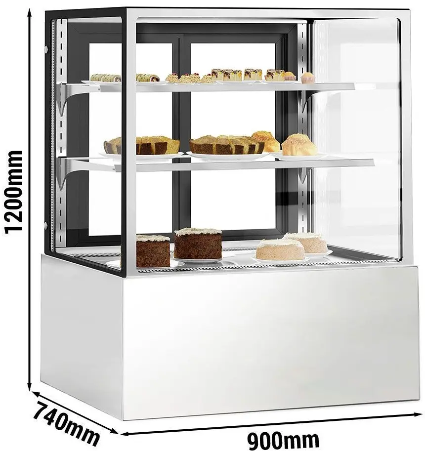 Vitrina frigorifica de patiserie GGM Gastro KTH9712A (Inox) - 9