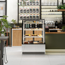 Vitrina frigorifica de patiserie GGM Gastro KTH9713R (Black/Inox) Thumb