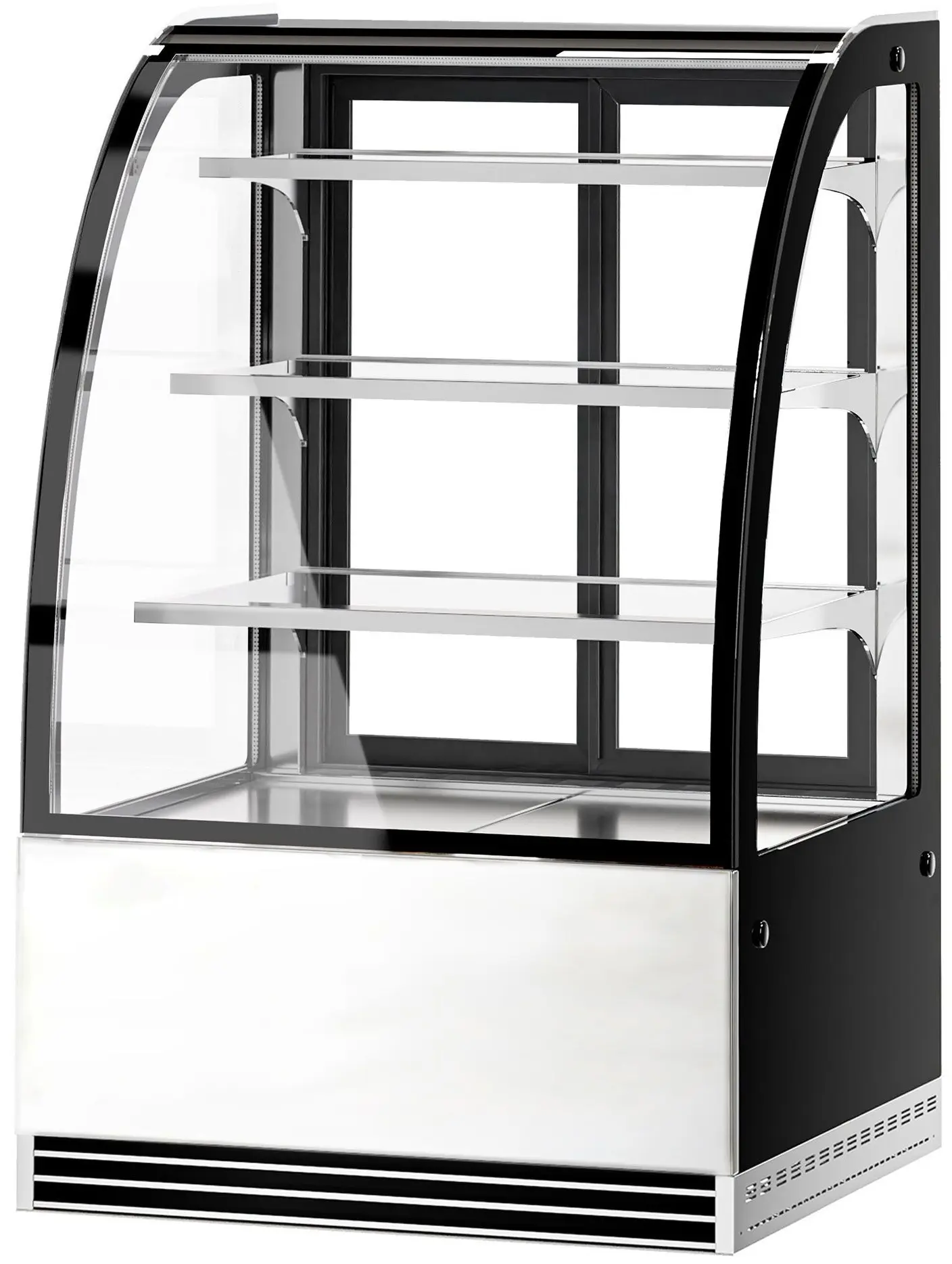 Vitrina frigorifica de patiserie GGM Gastro KTH9713R (Black/Inox) - 3
