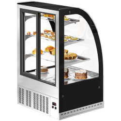 Vitrina frigorifica de patiserie GGM Gastro KTH9713R (Black/Inox) Thumb