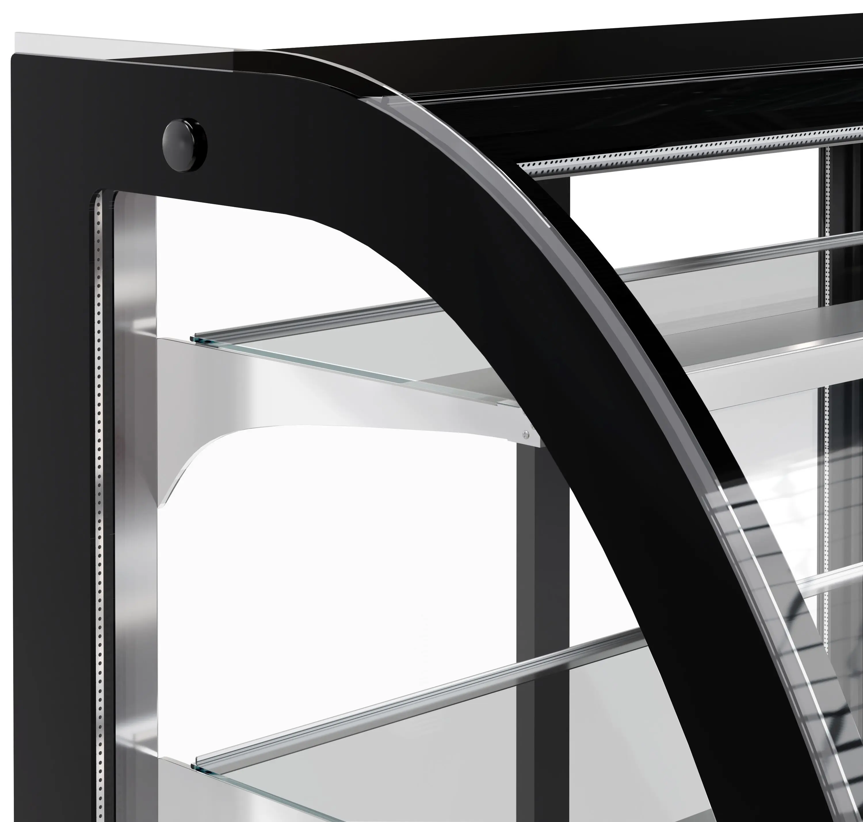 Vitrina frigorifica de patiserie GGM Gastro KTH9713R (Black/Inox) - 5