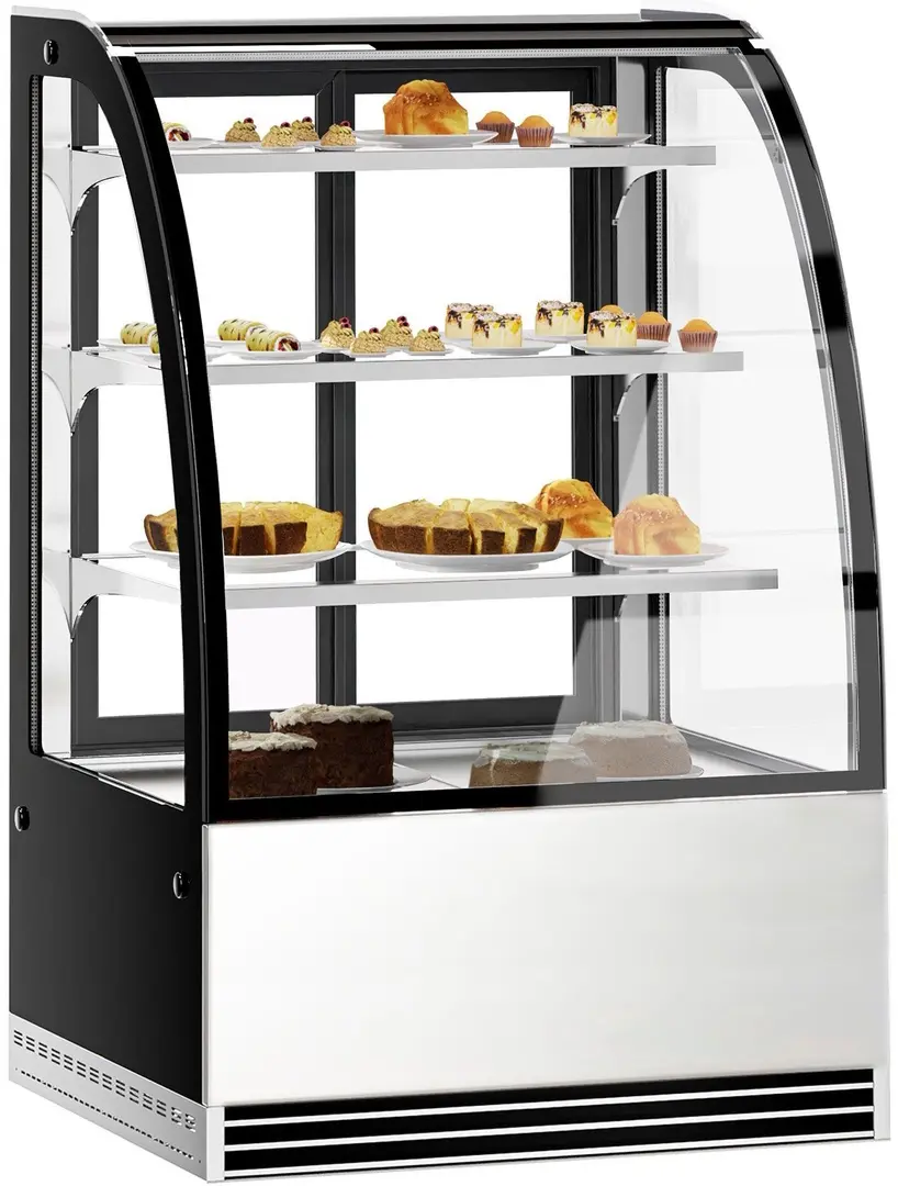 Vitrina frigorifica de patiserie GGM Gastro KTH9713R (Black/Inox)