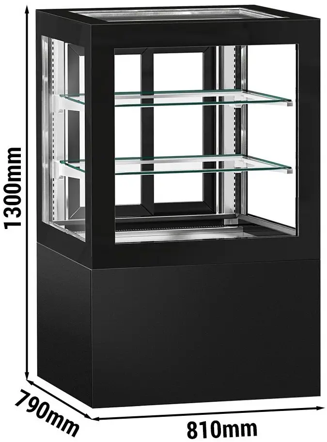 Vitrina frigorifica de patiserie GGM Gastro KTVF300 (Black) - 12