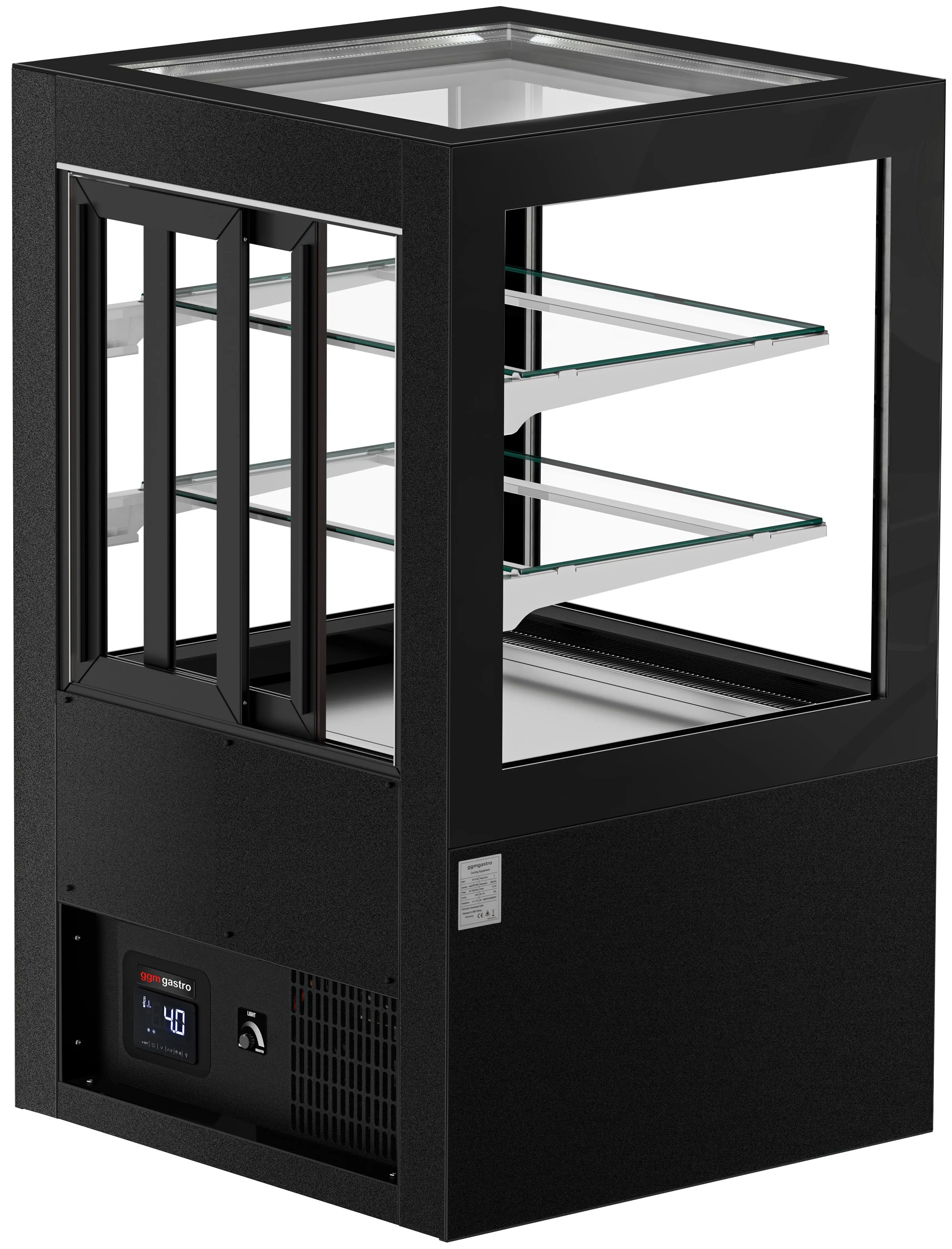 Vitrina frigorifica de patiserie GGM Gastro KTVF300 (Black) - 4