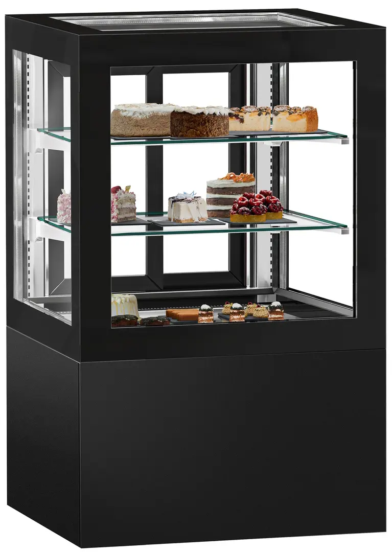 Vitrina frigorifica de patiserie GGM Gastro KTVF300 (Black)