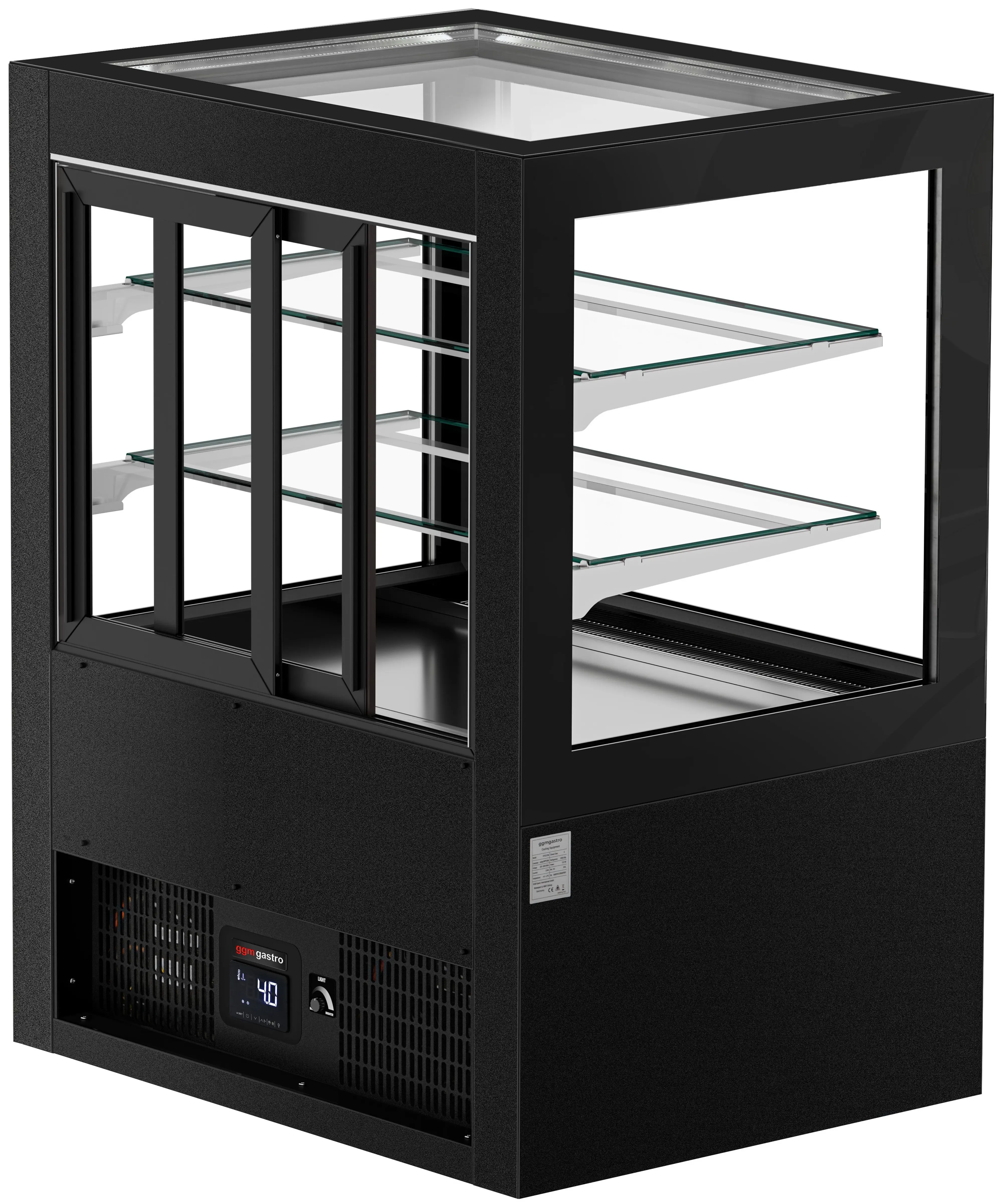 Vitrina frigorifica de patiserie GGM Gastro KTVF375 (Black) - 4