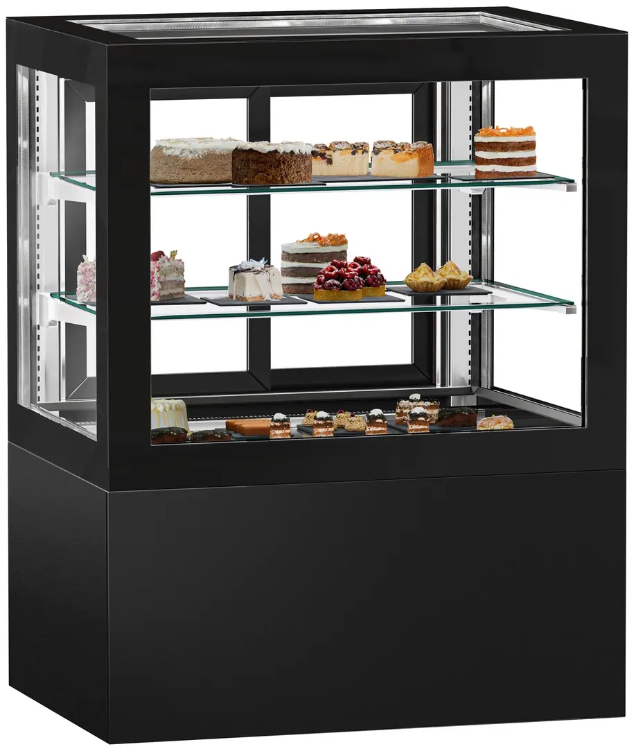 Vitrina frigorifica de patiserie GGM Gastro KTVF375 (Black)