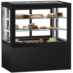 Vitrina frigorifica de patiserie GGM Gastro KTVF450 (Black)