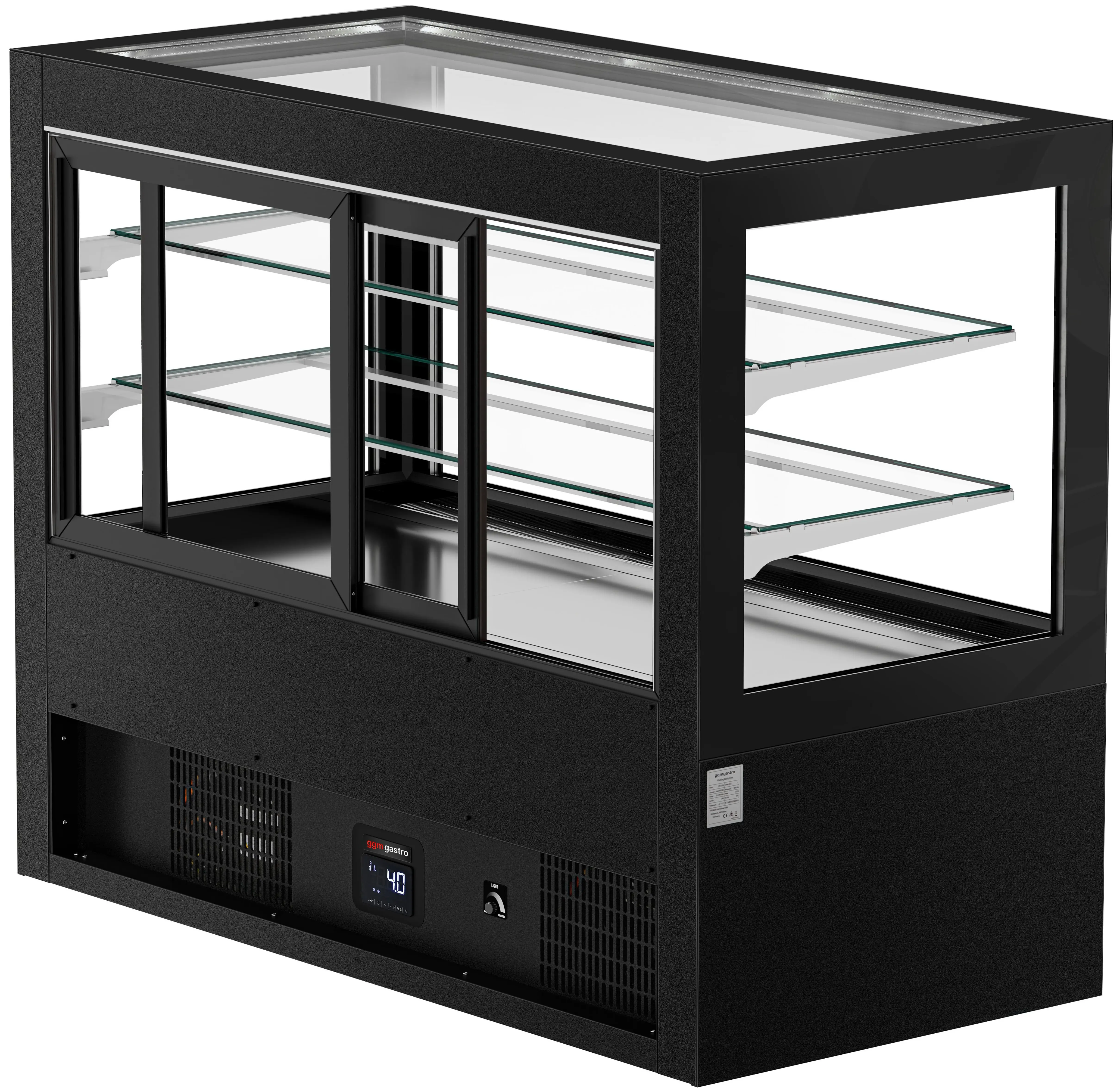 Vitrina frigorifica de patiserie GGM Gastro KTVF600 (Black) - 4