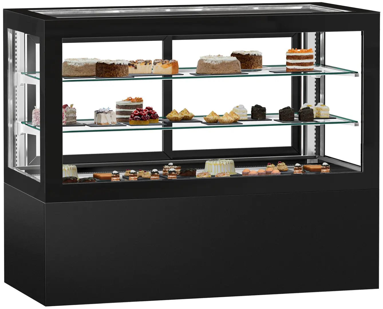 Vitrina frigorifica de patiserie GGM Gastro KTVF600 (Black)
