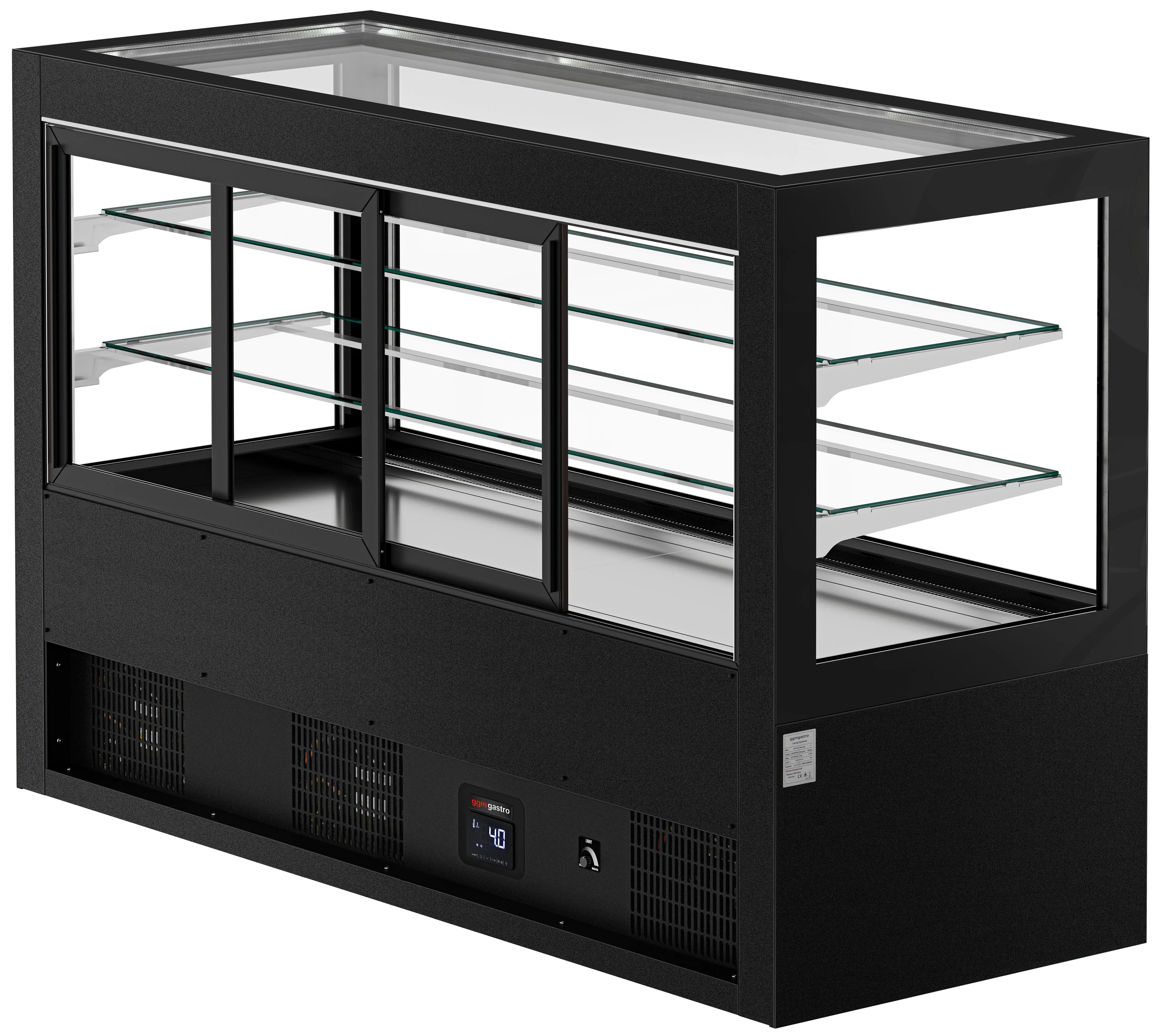Vitrina frigorifica de patiserie GGM Gastro KTVF750 (Black) - 4