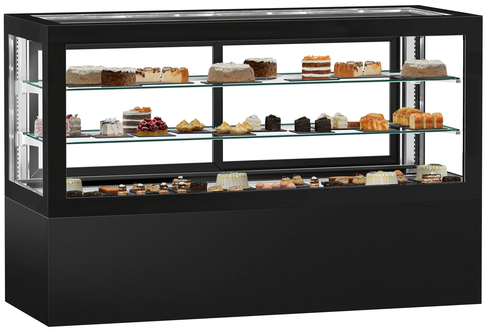 Vitrina frigorifica de patiserie GGM Gastro KTVF750 (Black)