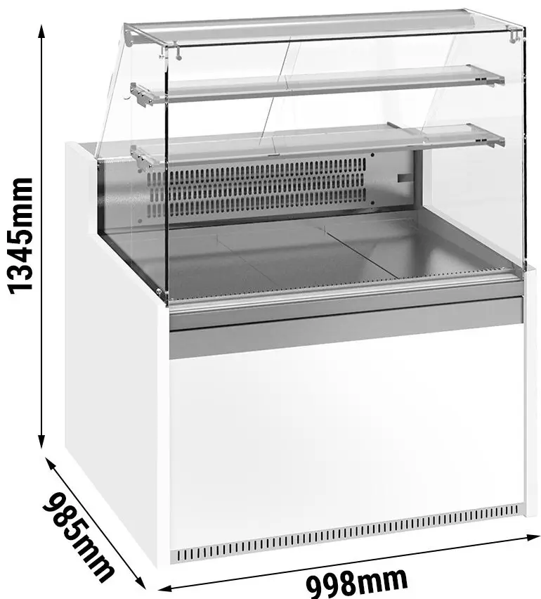 Vitrina frigorifica de patiserie GGM Gastro KUI101E-G (White/Grey) - 5