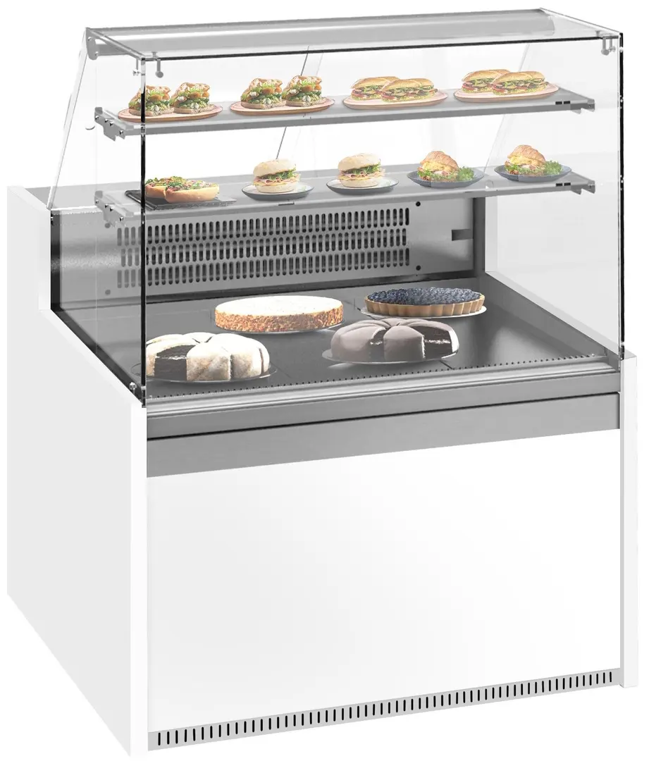 Vitrina frigorifica de patiserie GGM Gastro KUI101E-G (White/Grey)