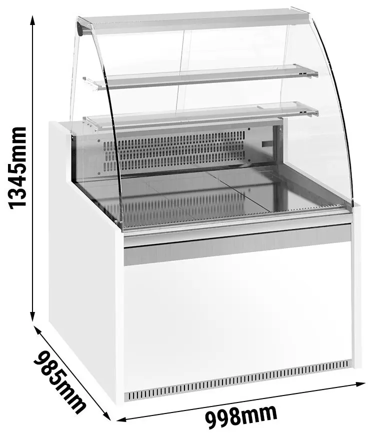 Vitrina frigorifica de patiserie GGM Gastro KUI101R-G (White/Grey) - 5