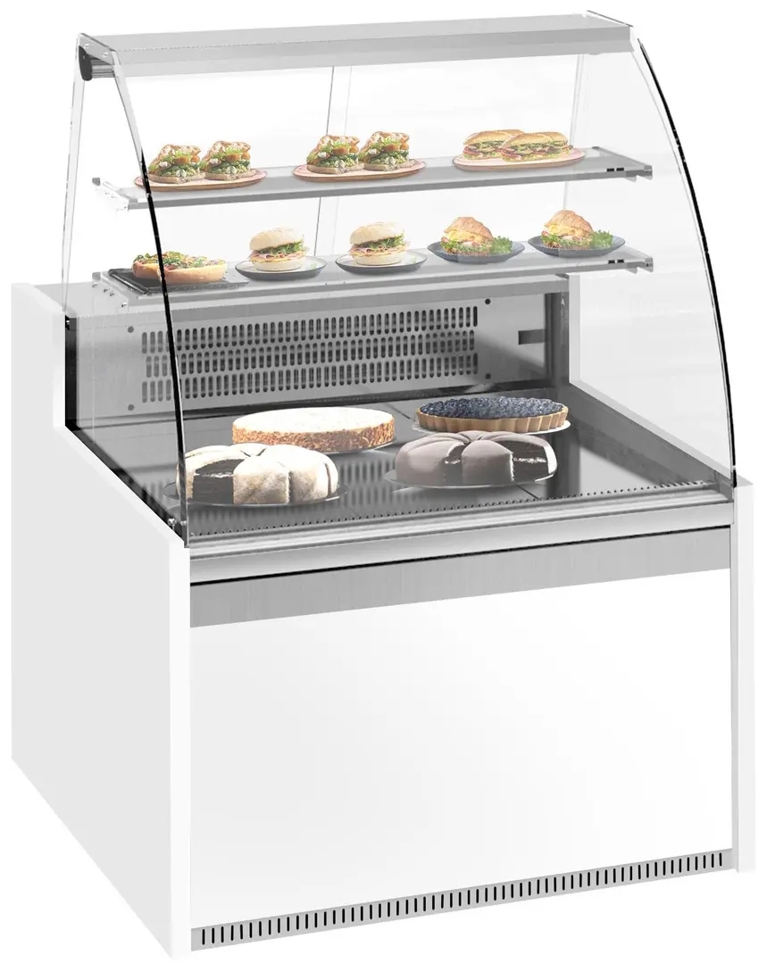Vitrina frigorifica de patiserie GGM Gastro KUI101R-G (White/Grey)