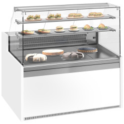 Vitrina frigorifica de patiserie GGM Gastro KUI151E-G (White/Grey)