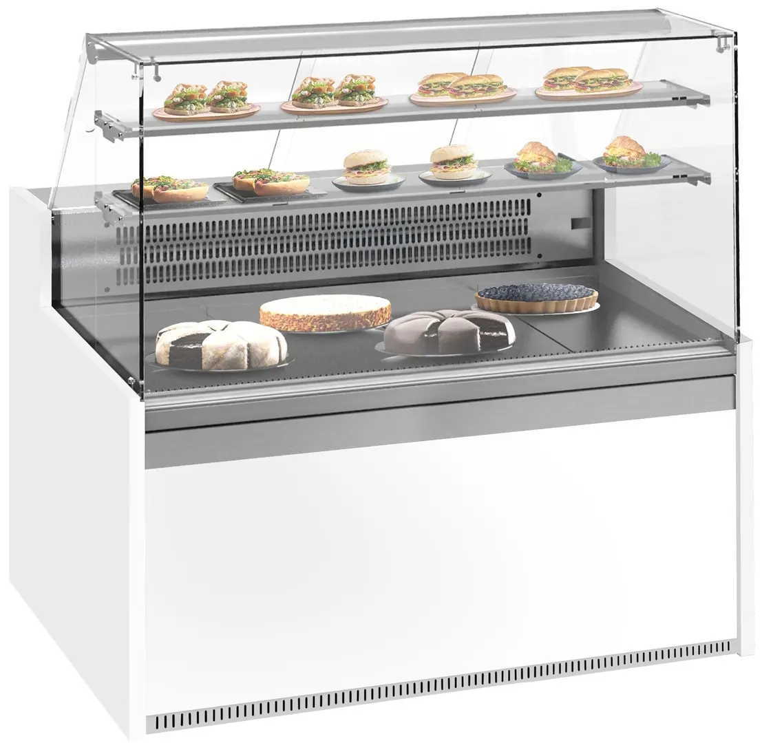 Vitrina frigorifica de patiserie GGM Gastro KUI151E-G (White/Grey)