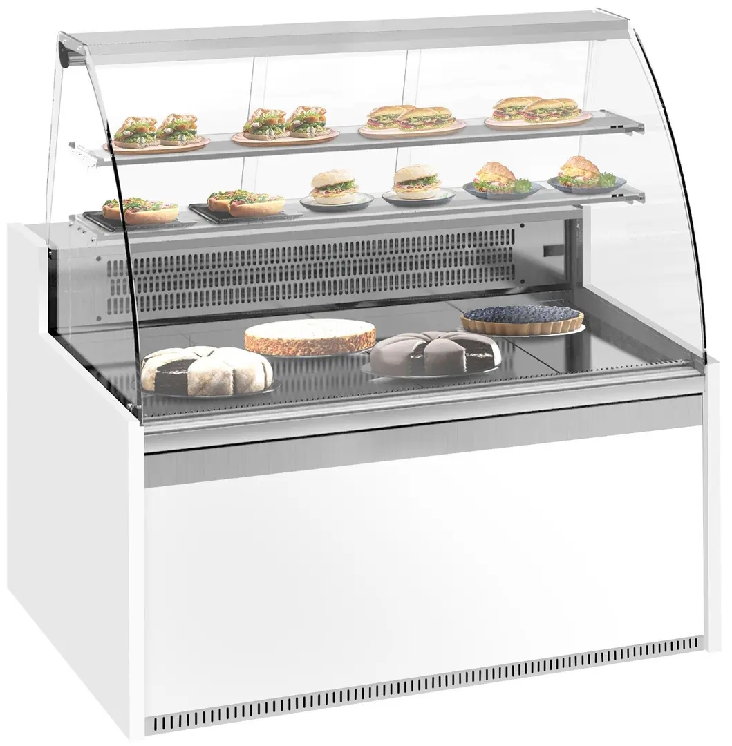 Vitrina frigorifica de patiserie GGM Gastro KUI151R-G (White/Grey)