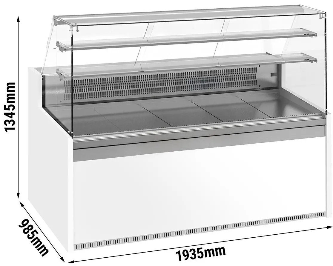 Vitrina frigorifica de patiserie GGM Gastro KUI191E-G (White/Grey) - 4