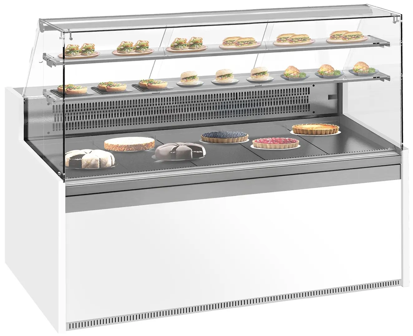 Vitrina frigorifica de patiserie GGM Gastro KUI191E-G (White/Grey)