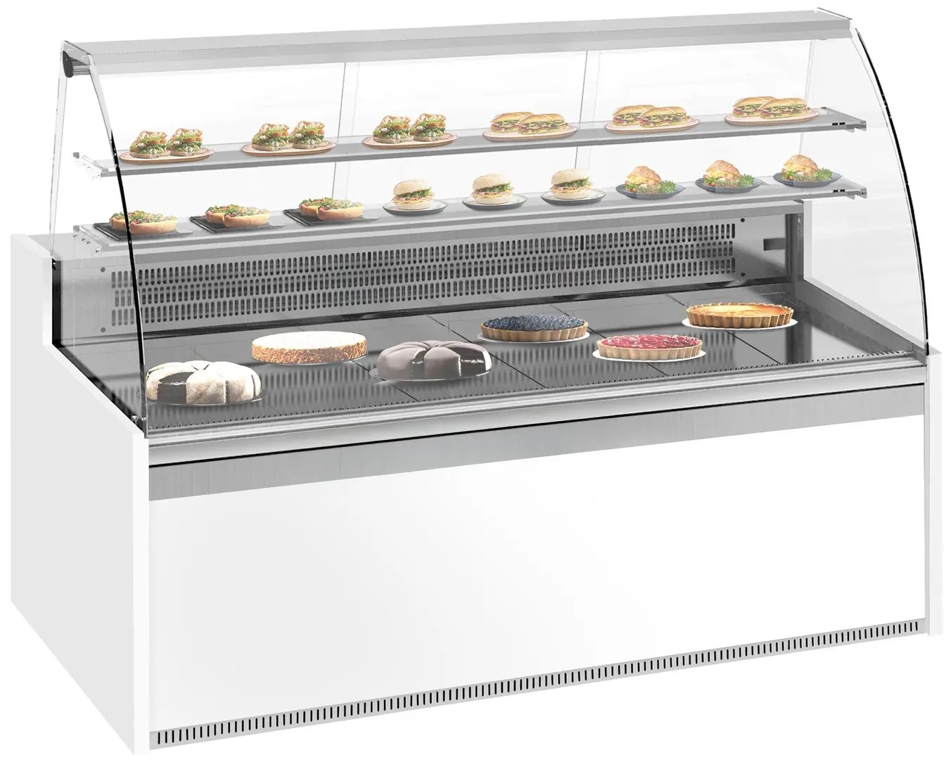 Vitrina frigorifica de patiserie GGM Gastro KUI191R-G (White/Grey)