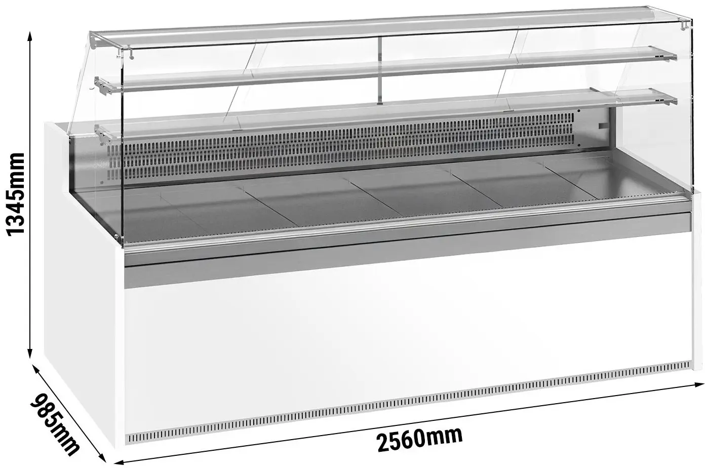 Vitrina frigorifica de patiserie GGM Gastro KUI251E-G (White/Grey) - 5