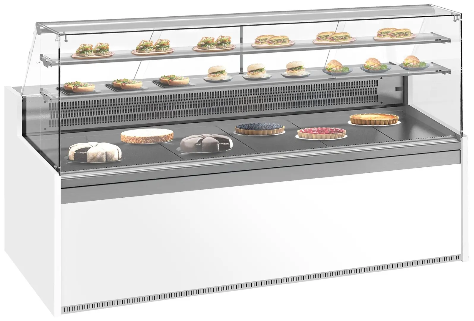 Vitrina frigorifica de patiserie GGM Gastro KUI251E-G (White/Grey)