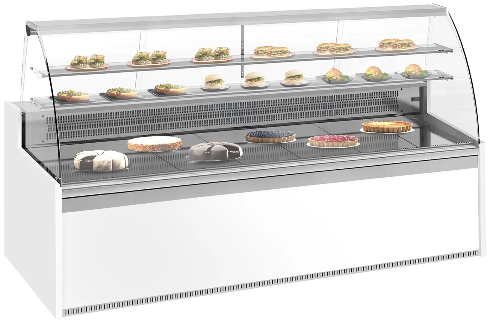 Vitrina frigorifica de patiserie GGM Gastro KUI251R-G (White/Grey)