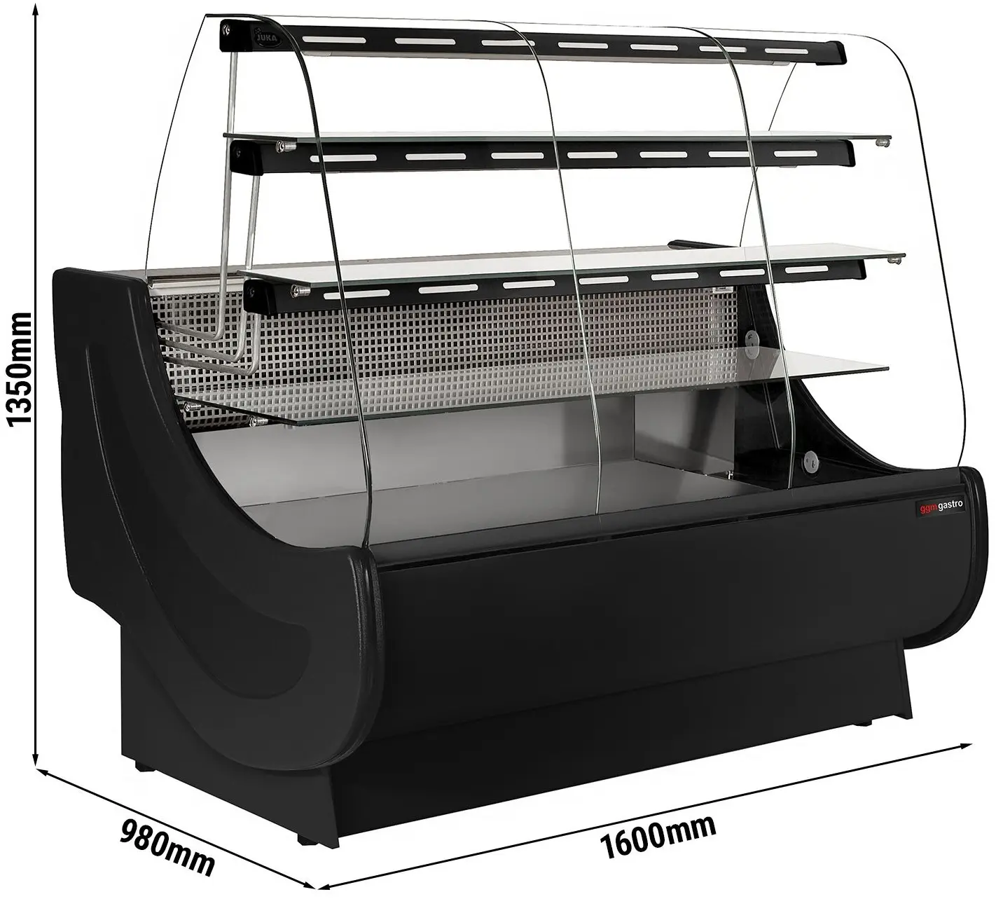 Vitrina frigorifica de patiserie GGM Gastro KUJ161B (Black) - 8