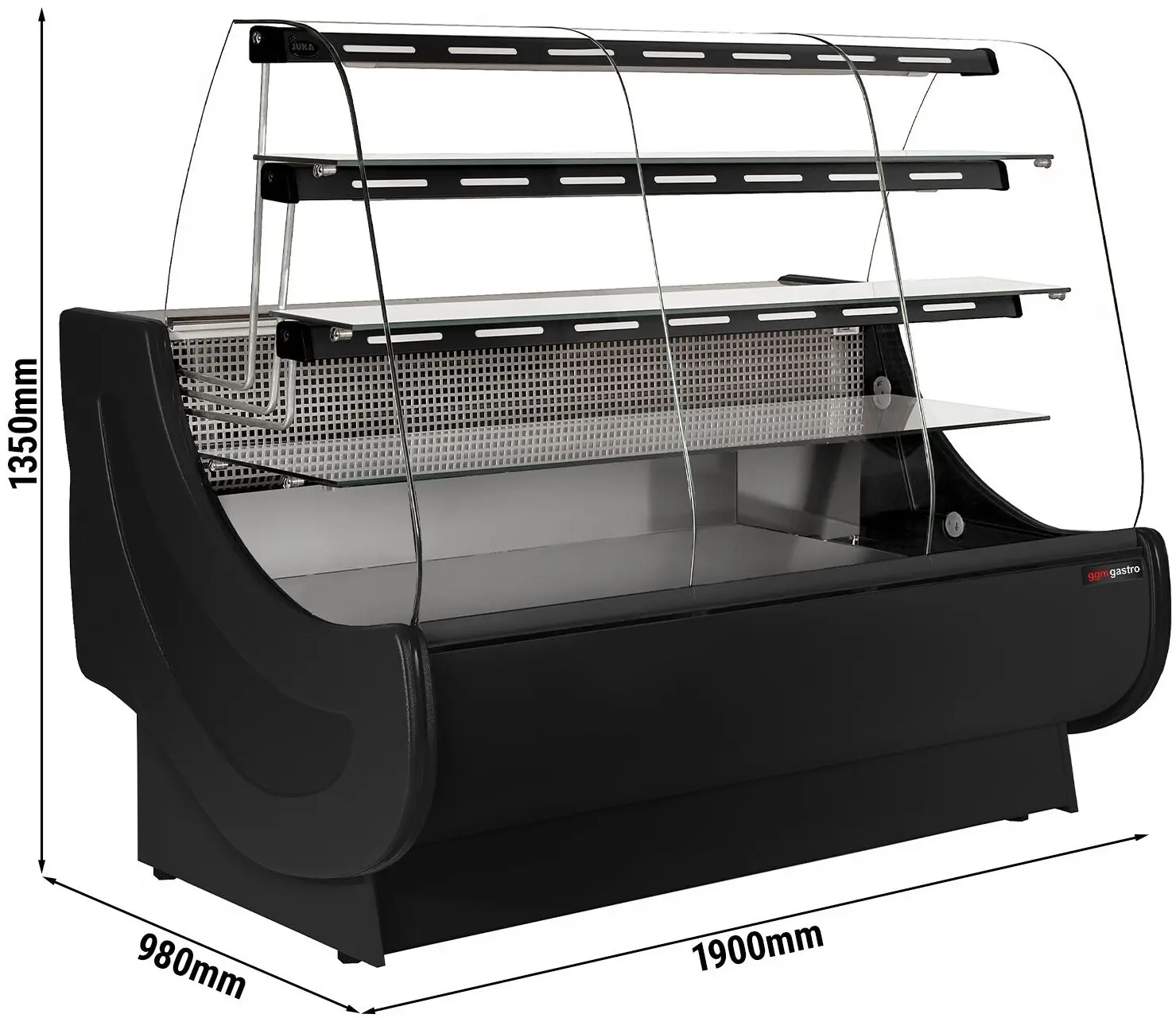 Vitrina frigorifica de patiserie GGM Gastro KUJ191B (Black) - 8