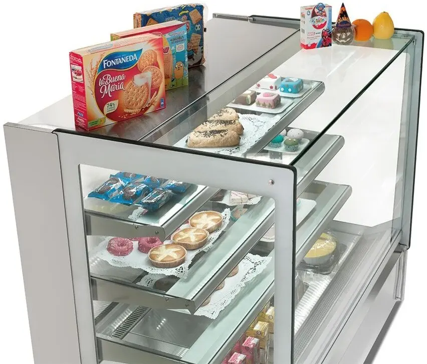 Vitrina frigorifica de patiserie GGM Gastro KUTI274 (Inox) - 3