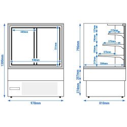 Vitrina frigorifica de patiserie GGM Gastro KUTI274 (Inox) Thumb