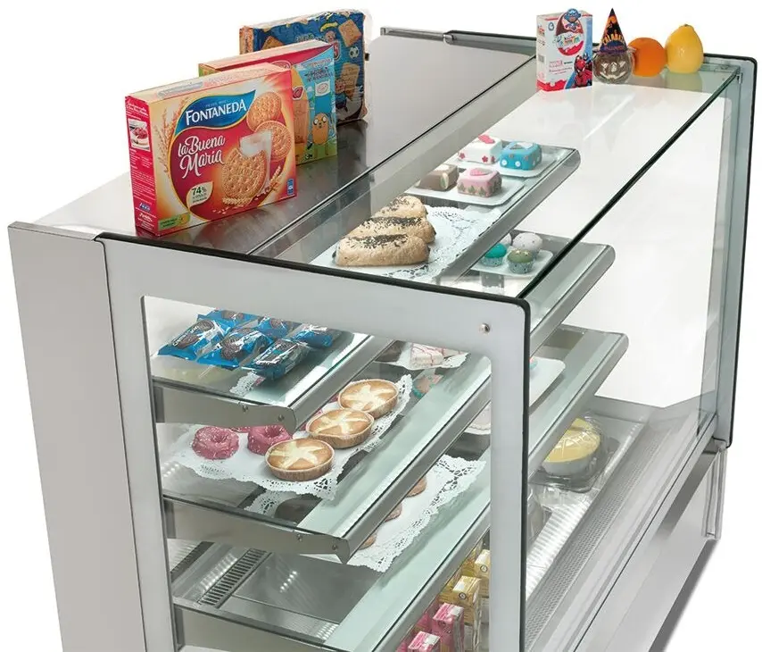 Vitrina frigorifica de patiserie GGM Gastro KUTI365 (Inox) - 3