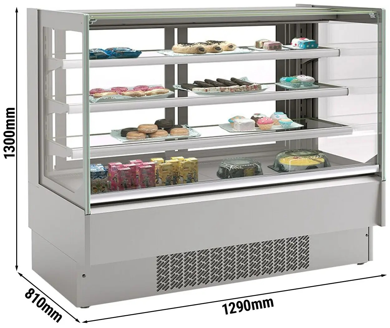 Vitrina frigorifica de patiserie GGM Gastro KUTI365 (Inox) - 5