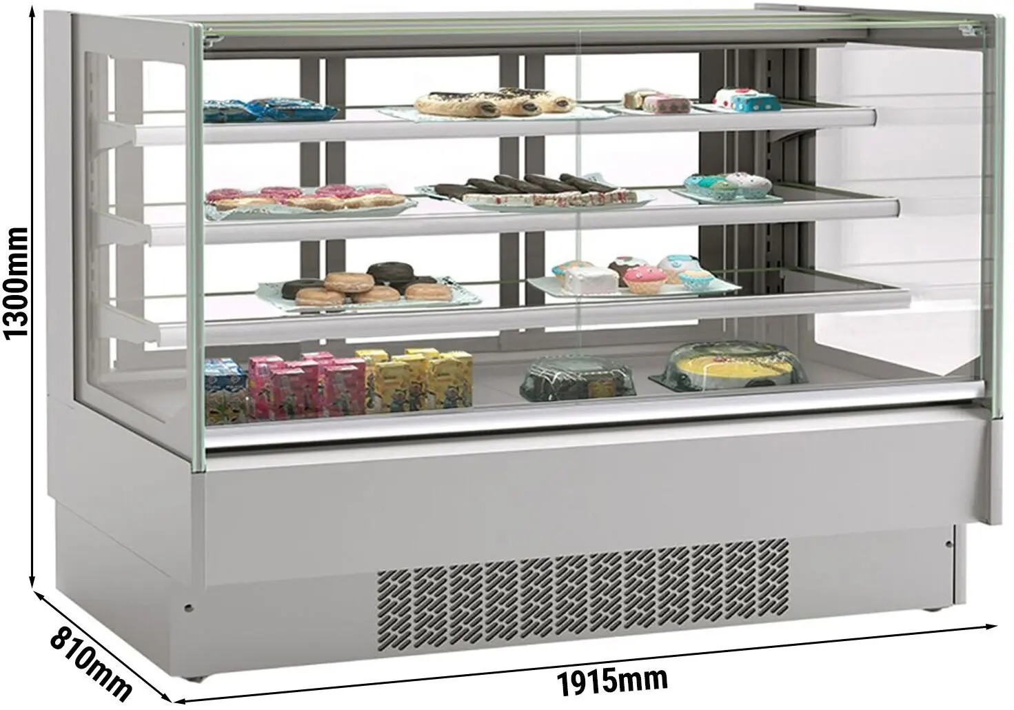 Vitrina frigorifica de patiserie GGM Gastro KUTI548 (Inox) - 5